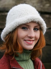 Snow Boucle Alpaca Hat for sale by Purely Alpaca