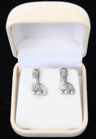 Silver Alpaca Earrings for sale by Purely Alpaca