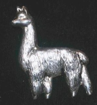 Silver Alpaca Pin for sale by Purely Alpaca