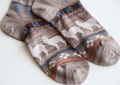 Alpacas Ankle Height Cotton Socks for sale by Purely Alpaca