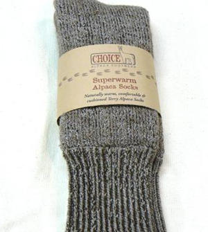 Superwarm Alpaca Socks made by Choice Alpaca Footwear for sale by Purely Alpaca